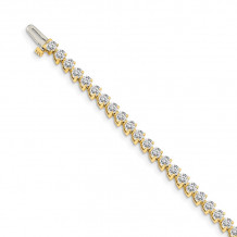 Quality Gold 14k Yellow Gold AAA Diamond Tennis Bracelet - X2840AAA
