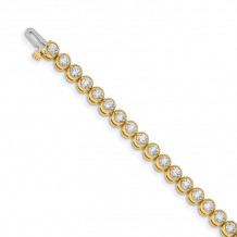 Quality Gold 14k Yellow Gold AAA Diamond Tennis Bracelet - X2902AAA