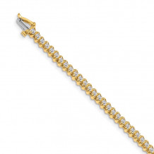 Quality Gold 14k Yellow Gold 1.6mm Diamond Tennis Bracelet - X2000