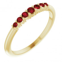 14K Yellow Mozambique Garnet Stackable Ring - 72022619P