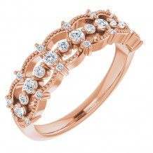 14K Rose 1/3 CTW Diamond Stackable Ring - 124012602P