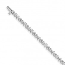 Quality Gold 14k White Gold AA Diamond Tennis Bracelet - X2839WAA