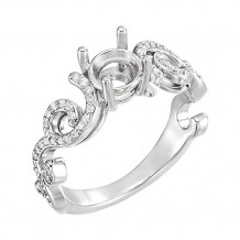 Stuller Sterling Silver Diamond Semi-mounting Engagement Ring