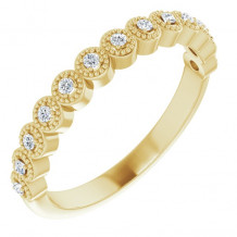 14K Yellow 1/8 CTW Diamond Anniversary Band - 123420601P