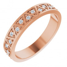 14K Rose 1/5 CTW Diamond Geometric Anniversary Band - 124245602P