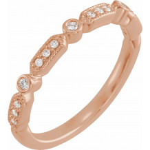 14K Rose 1/8 CTW Diamond Anniversary Band - 653557604P