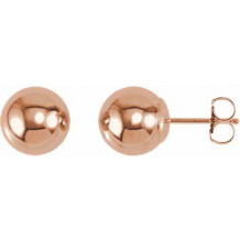 14K Rose 8 mm Ball Earrings - 208651023P