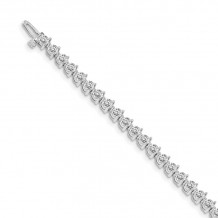 Quality Gold 14k White Gold AA Diamond Tennis Bracelet - X2841WAA