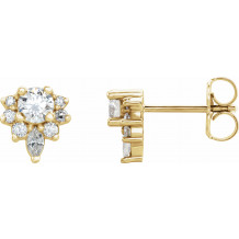 14K Yellow 1/2 CTW Diamond Earrings - 869506022P