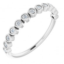 14K White 1/6 CTW Diamond Anniversary Band - 122968600P