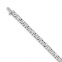 Quality Gold 14k White Gold AAA Diamond Tennis Bracelet - X735WAAA