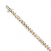 Quality Gold 14k Yellow Gold AA Diamond Tennis Bracelet - X2840AA