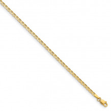 Quality Gold 14k  Polished Anchor Link Anklet - ANK68-10