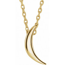 14K Yellow Crescent 16-18 Necklace - 86607601P