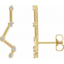 14K Yellow 1/10 CTW Diamond Constellation Earring Climbers - 86903601P