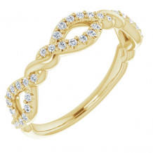 14K Yellow 1/5 CTW Diamond Twisted Anniversary Band - 123997601P