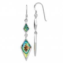 Quality Gold Sterling Silver Rhodium-plated Abalone Dangle Earrings - QE14938