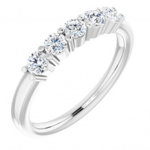 14K White 1/2 CTW Diamond Anniversary Band - 1239706012P