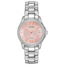 CITIZEN Eco-Drive Dress/Classic Crystal Ladies Watch Stainless Steel - FE1140-86X