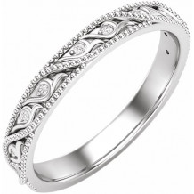 14K White .05 CTW Diamond Anniversary Band - 653592601P