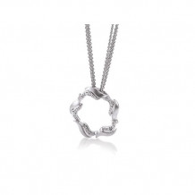 14k White Gold Breuning Diamond Pendant