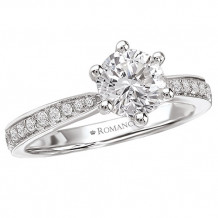 Romance 18k White Gold Classic Diamond Engagement Ring