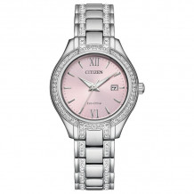 CITIZEN Eco-Drive Dress/Classic Crystal Ladies Watch Stainless Steel - FE1230-51X