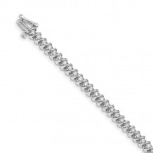 Quality Gold 14k White Gold AAA Diamond Tennis Bracelet - X2002WAAA