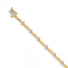 Quality Gold 14k Yellow Gold A Diamond Tennis Bracelet - X656A