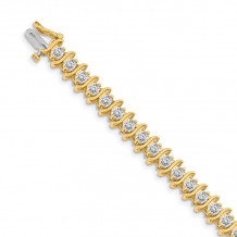 Quality Gold 14k Yellow Gold 3.8mm Diamond Tennis Bracelet - X707