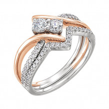 Stuller 14k Two-Tone Gold Diamond Semi-mounting Engagement Ring