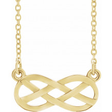 14K Yellow Infinity-Inspired Knot Design 18 Necklace - 86312102P