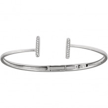 Stuller 14k White Gold Diamond Vertical Bar Cuff Bracelet