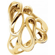 14K Yellow 22 mm Freeform Ring - 551637280P