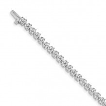 Quality Gold 14k White Gold AA Diamond Tennis Bracelet - X2842WAA