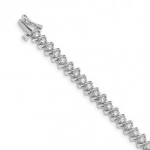 Quality Gold 14k White Gold VS Diamond Tennis Bracelet - X2003WVS