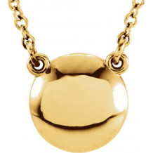 14K Yellow Convex 18 Necklace - 85928100P