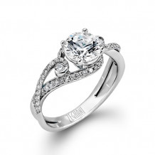 Zeghani 14k White Gold Diamond Engagement Ring