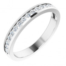 14K White 3/8 CTW Diamond Channel-Set Anniversary Band - 122835600P