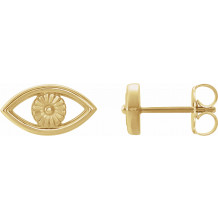 14K Yellow Evil Eye Earrings - 86885601P