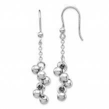 Quality Gold Sterling Silver Rhodium-plated Beads Dangle Earrings - QE14405