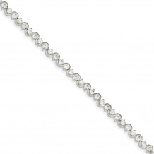 Quality Gold Sterling Silver CZ Bracelet - QX100CZ