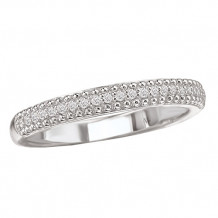 14k White Gold Complete Diamond Wedding Band