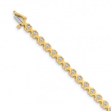 Quality Gold 14k Yellow Gold 2.6mm Diamond Tennis Bracelet - X721