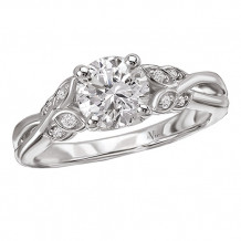 14k White Gold Semi-Mount Diamond Engagement Ring