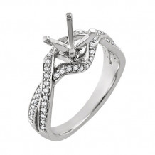 Stuller 14k White Gold Diamond Semi-mounting Open Twist Engagement Ring