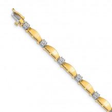 Quality Gold 14k Yellow Gold 3mm Diamond Tennis Bracelet - X2361