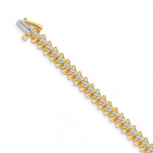 Quality Gold 14k Yellow Gold A Diamond Tennis Bracelet - X2004A
