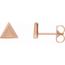 14K Rose Petite Triangle Earrings - 86658602P