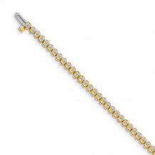 Quality Gold 14k Yellow Gold diamond Tennis Bracelet - X2896